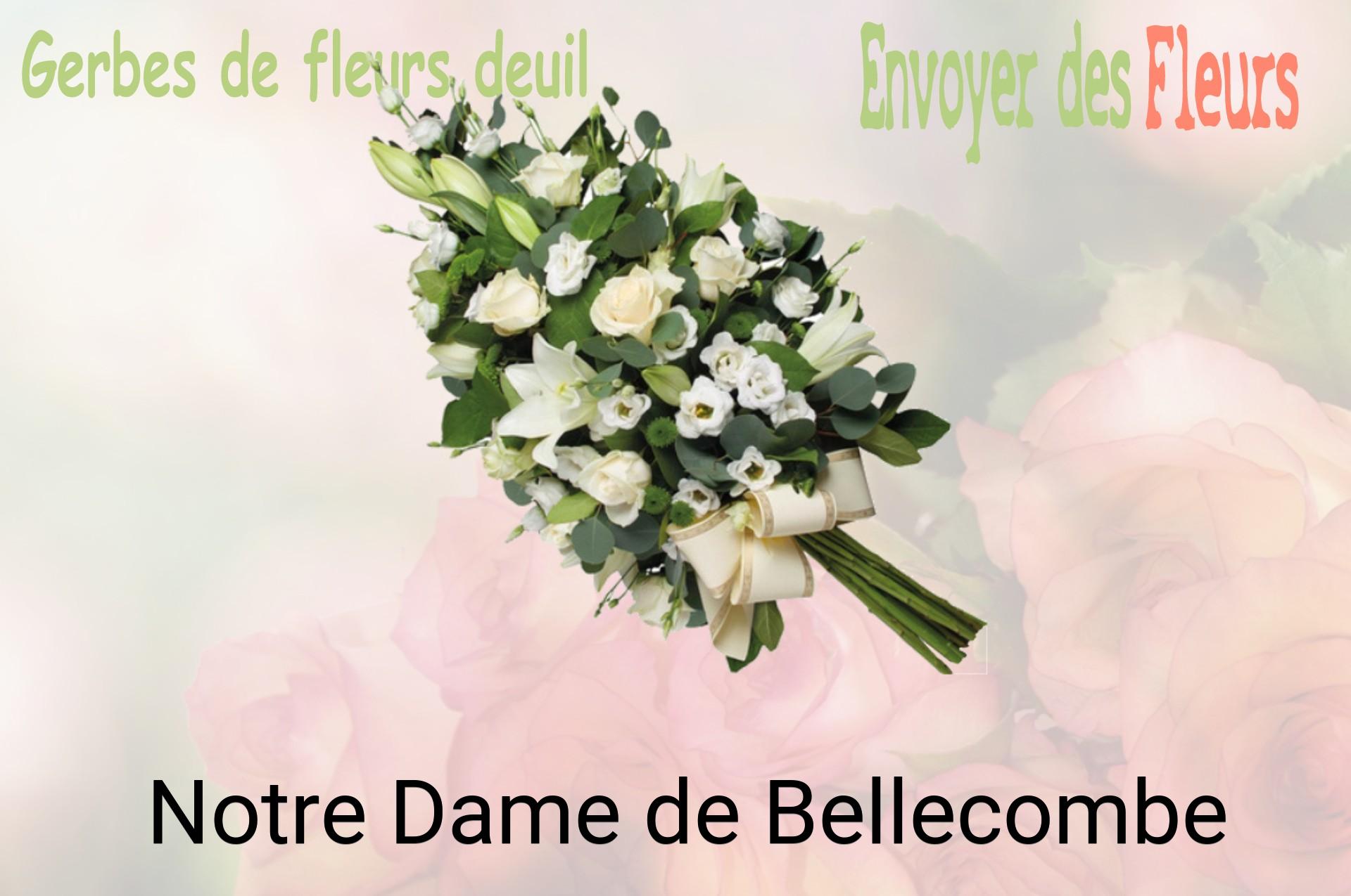 Gerbe de fleurs de deuil livrée à Notre-Dame-de-Bellecombe